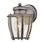 Westinghouse Fixture Wall Outdoor 100W Lantern, Antique Silver Steel Clear Curved Glass 6468800 - alternate 1